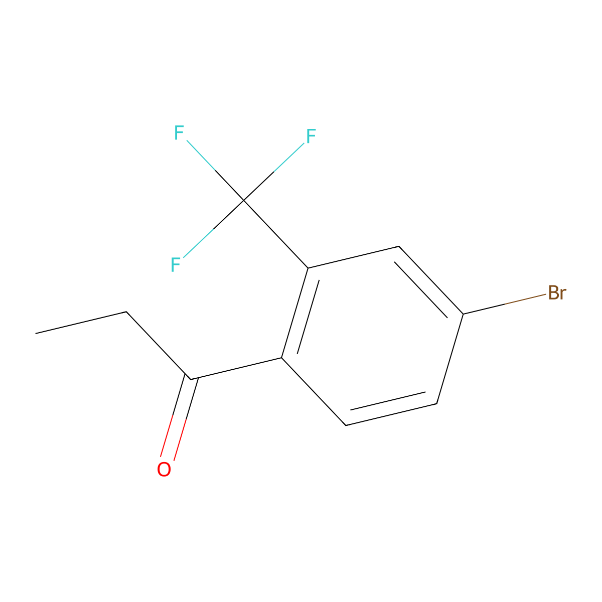 1-(4-Bromo-2-(trifluoromethyl)phenyl)propan-1-one molecular structure, CAS 1251389-42-0