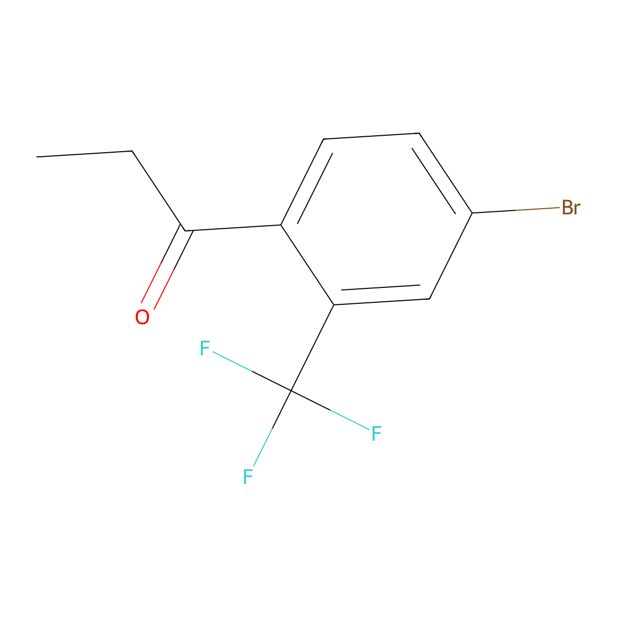 1-(4-Bromo-2-(trifluoromethyl)phenyl)propan-1-one molecular structure, CAS 1251389-42-0