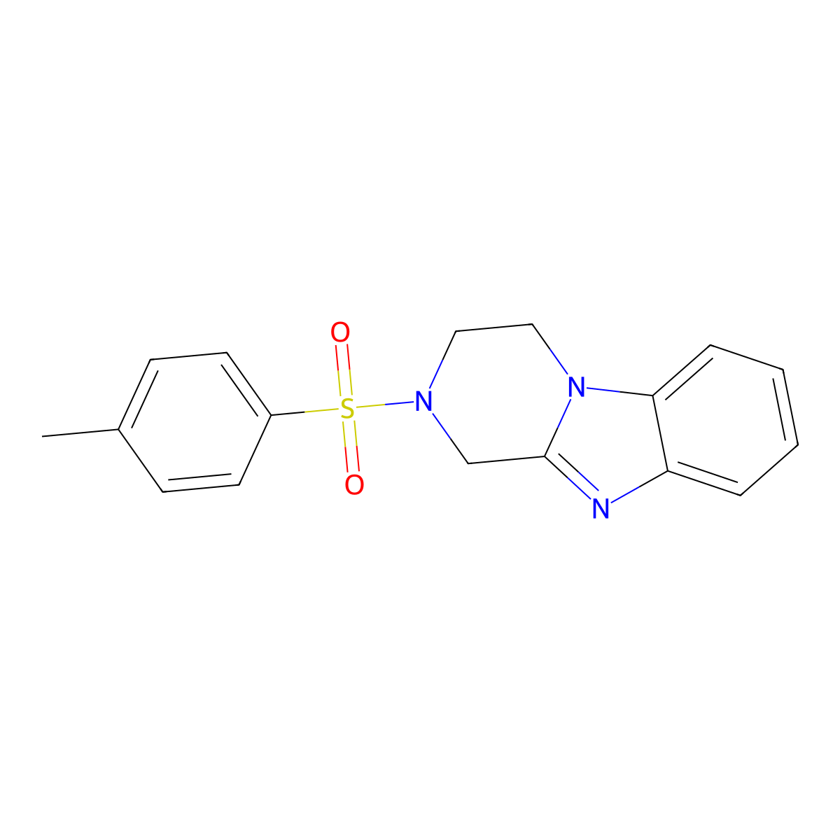 2-Tosyl-1,2,3,4-tetrahydrobenzo[4,5]imidazo[1,2-a]pyrazine molecular structure, CAS 125139-28-8
