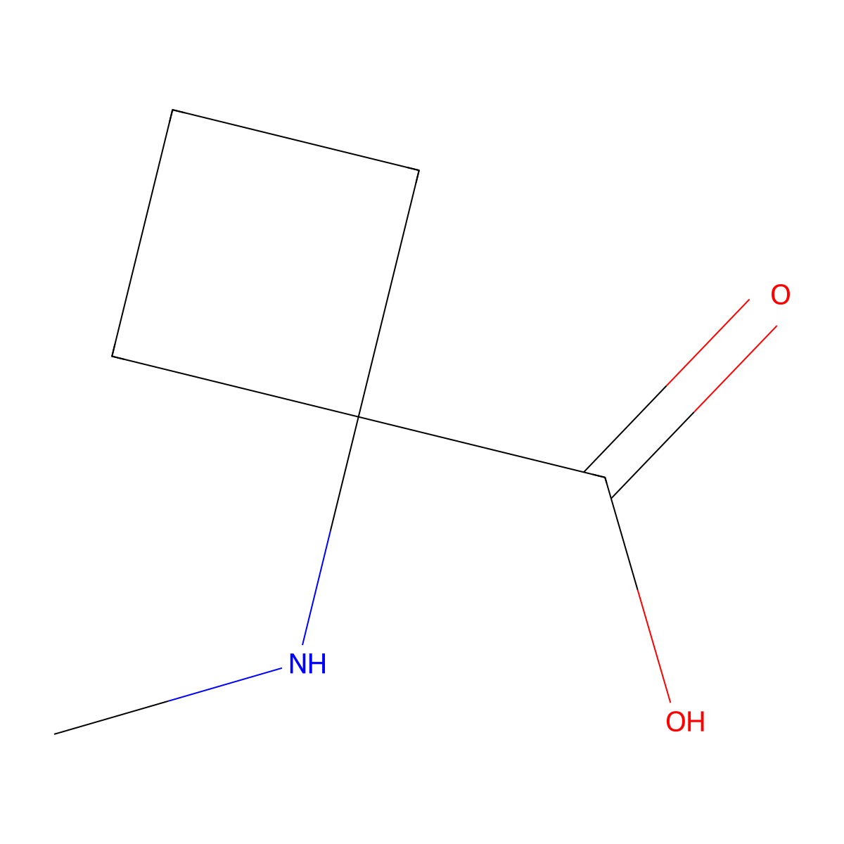 1-(Methylamino)cyclobutane-1-carboxylic acid molecular structure, CAS 1251391-67-9