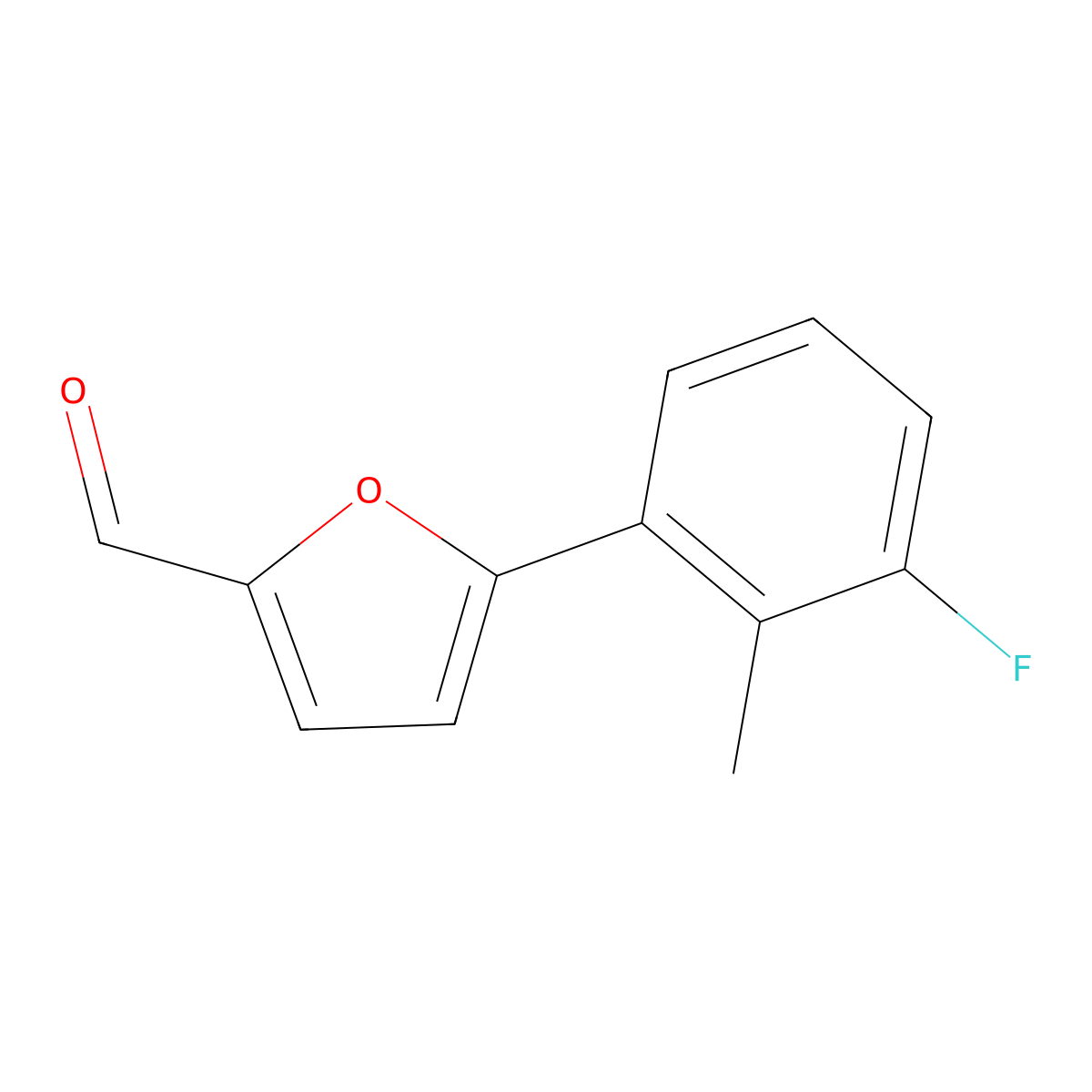 5-(3-Fluoro-2-methylphenyl)furan-2-carbaldehyde molecular structure, CAS 1251392-87-6
