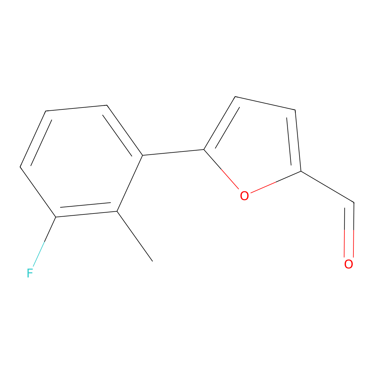 5-(3-Fluoro-2-methylphenyl)furan-2-carbaldehyde molecular structure, CAS 1251392-87-6