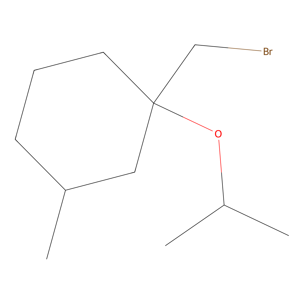 1-(Bromomethyl)-3-methyl-1-(propan-2-yloxy)cyclohexane molecular structure, CAS 1251399-59-3