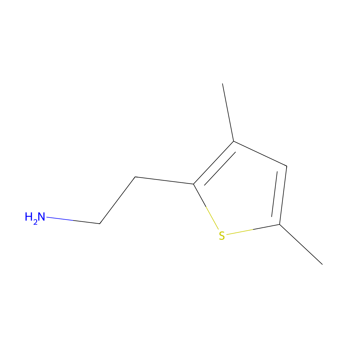 2-(3,5-Dimethylthiophen-2-yl)ethan-1-amine molecular structure, CAS 125140-64-9