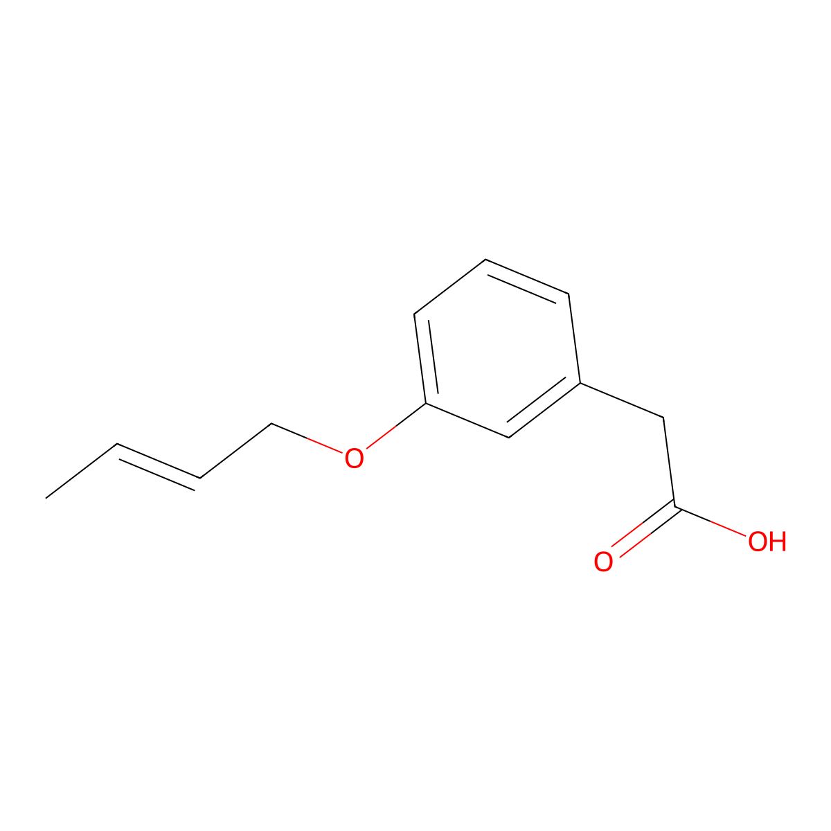 2-(3-(But-2-en-1-yloxy)phenyl)acetic acid molecular structure, CAS 1251405-62-5