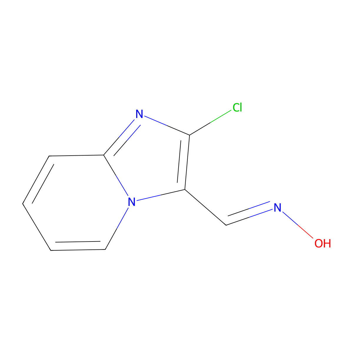 N-({2-chloroimidazo[1,2-a]pyridin-3-yl}methylidene)hydroxylamine molecular structure, CAS 1251406-42-4