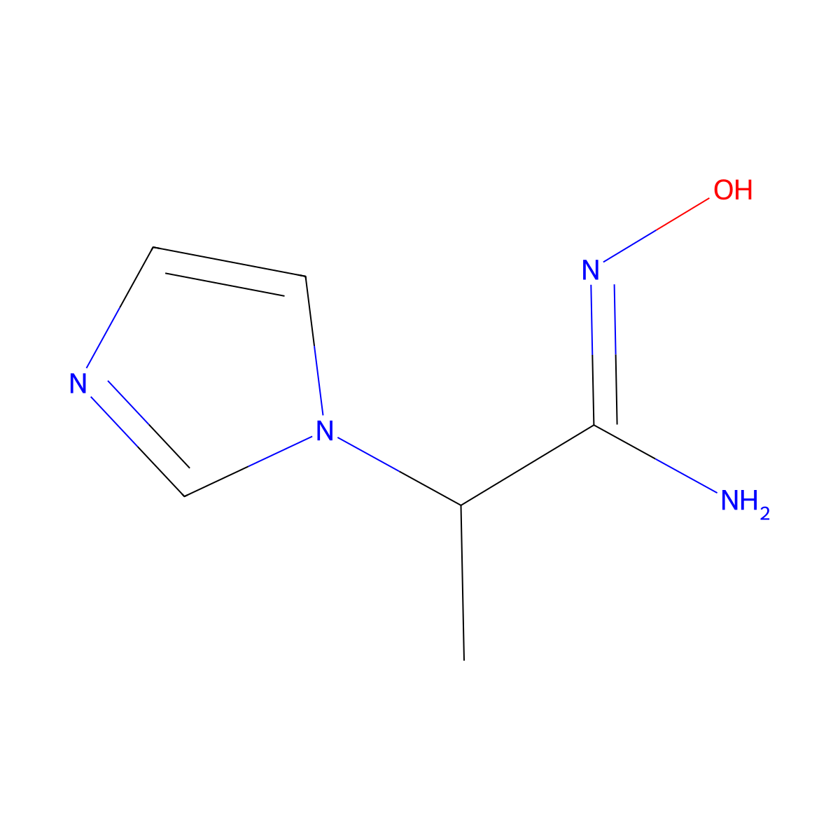 N'-hydroxy-2-(1H-imidazol-1-yl)propanimidamide molecular structure, CAS 1251408-67-9