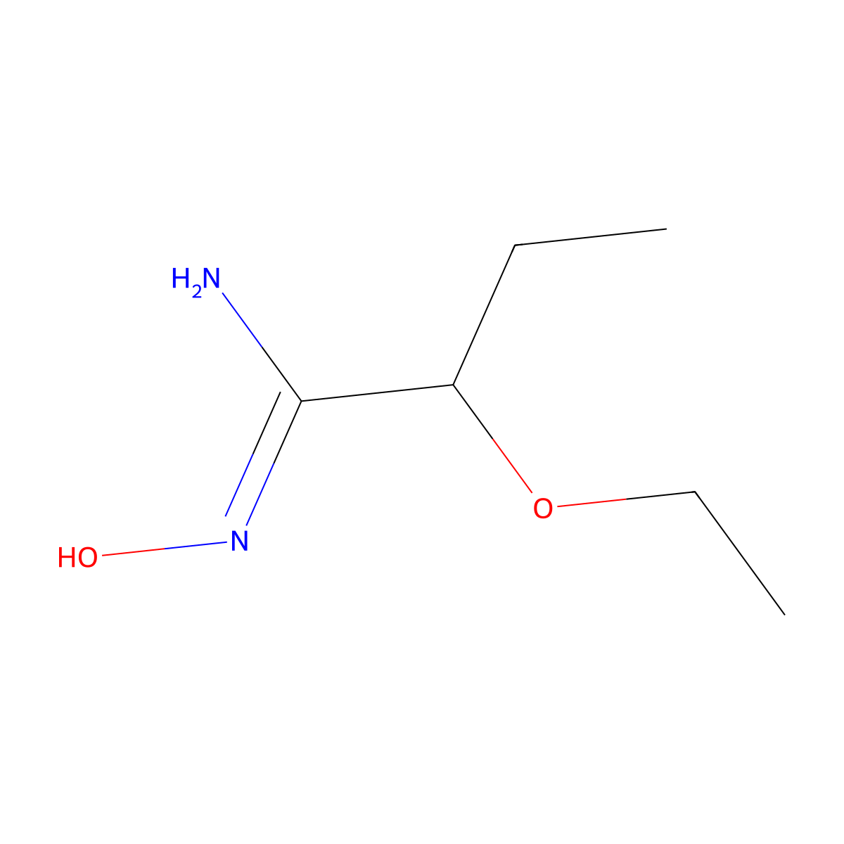 2-ethoxy-N'-hydroxybutanimidamide molecular structure, CAS 1251408-76-0