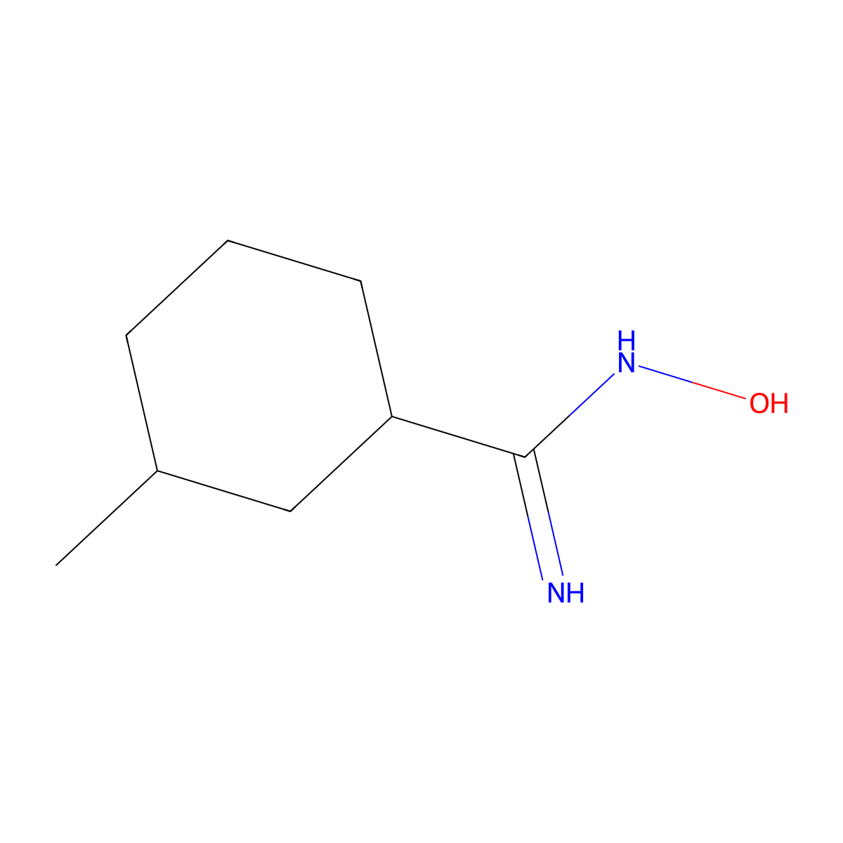 N-hydroxy-3-methylcyclohexane-1-carboximidamide molecular structure, CAS 1251409-05-8