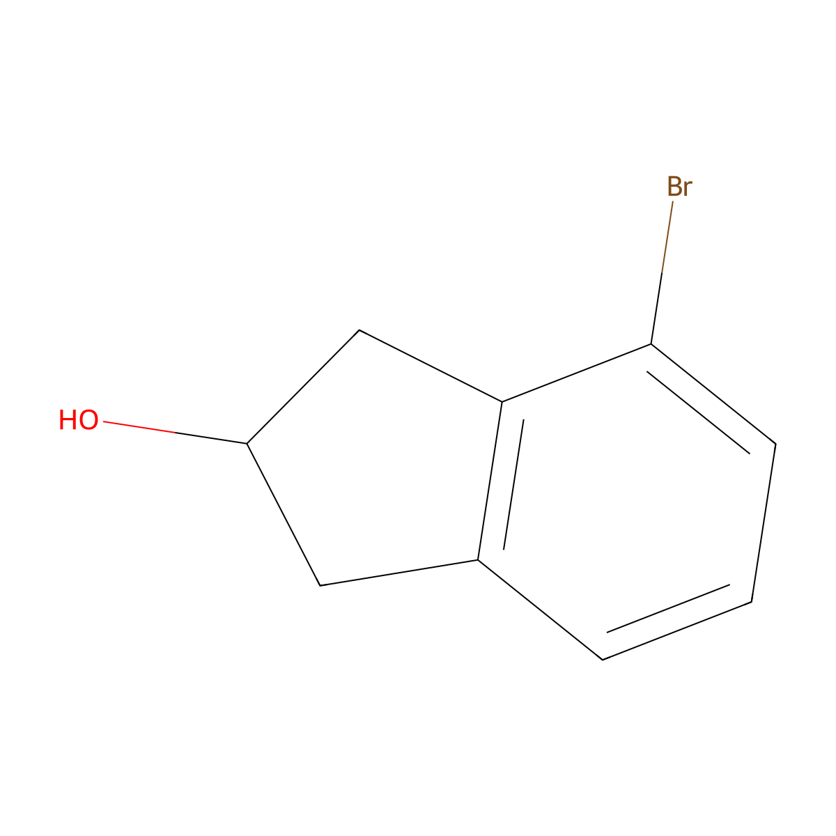 4-bromo-2,3-dihydro-1H-inden-2-ol molecular structure, CAS 125141-73-3