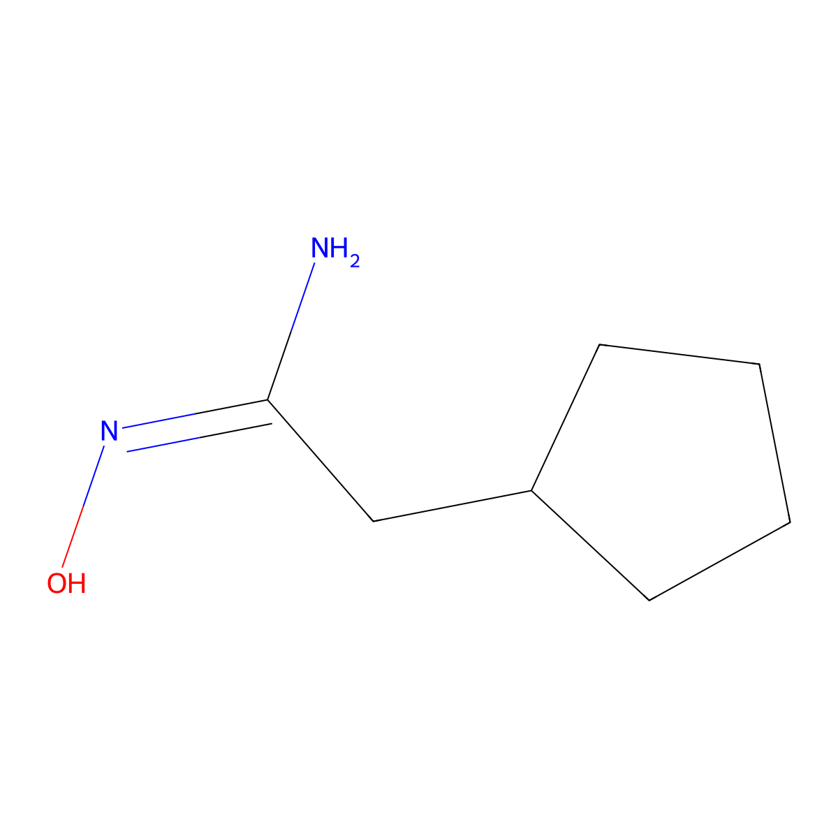 (1E)-2-cyclopentyl-N'-hydroxyethanimidamide molecular structure, CAS 1251415-24-3