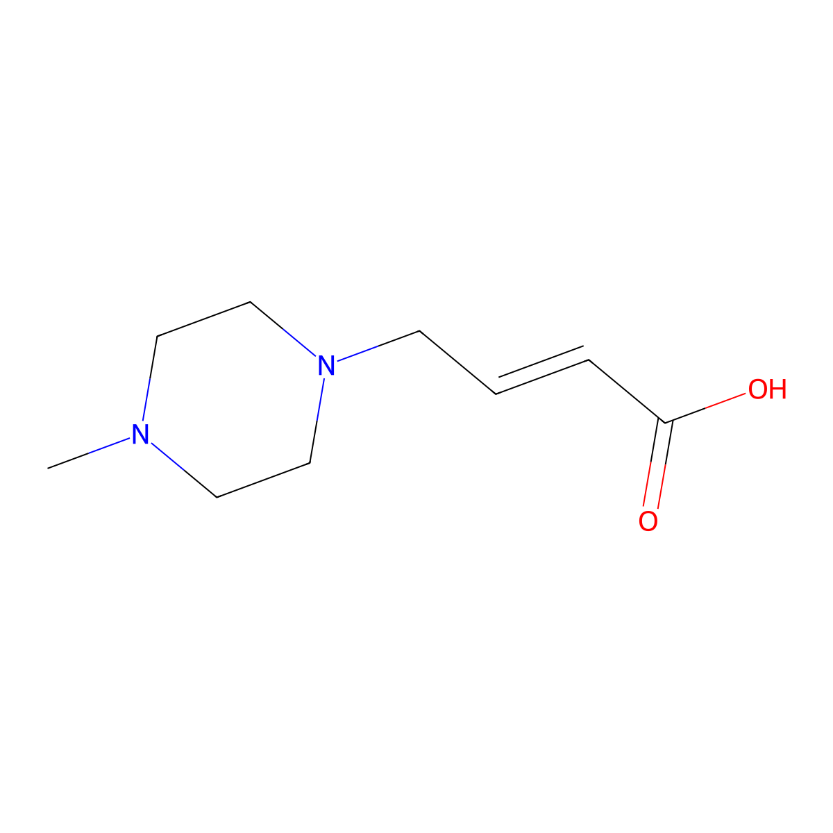 (E)-4-(4-Methylpiperazin-1-yl)but-2-enoic acid molecular structure, CAS 1251419-92-7