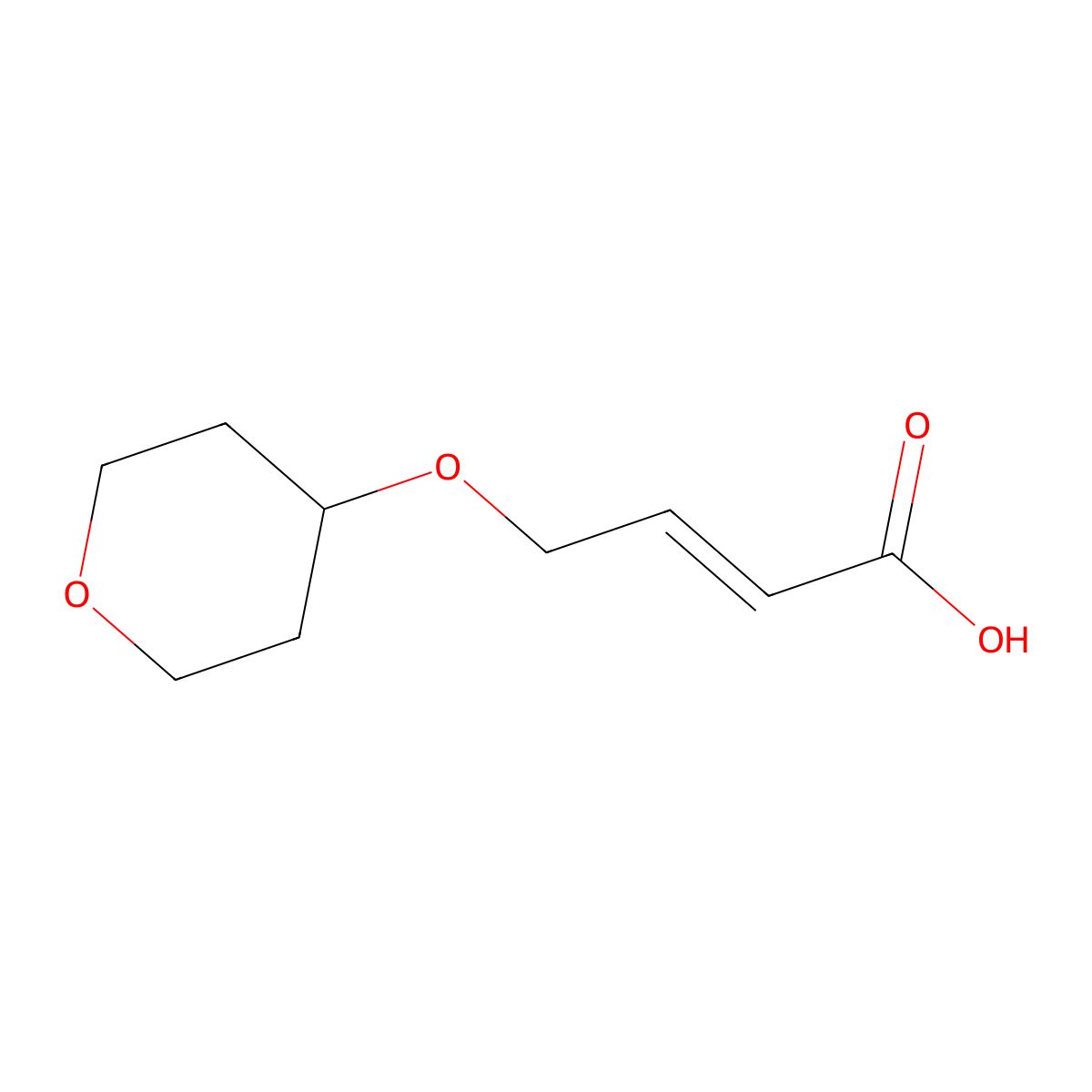 (2E)-4-(Oxan-4-yloxy)but-2-enoic acid molecular structure, CAS 1251420-48-0