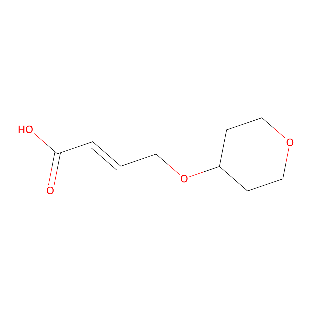 (2E)-4-(Oxan-4-yloxy)but-2-enoic acid molecular structure, CAS 1251420-48-0