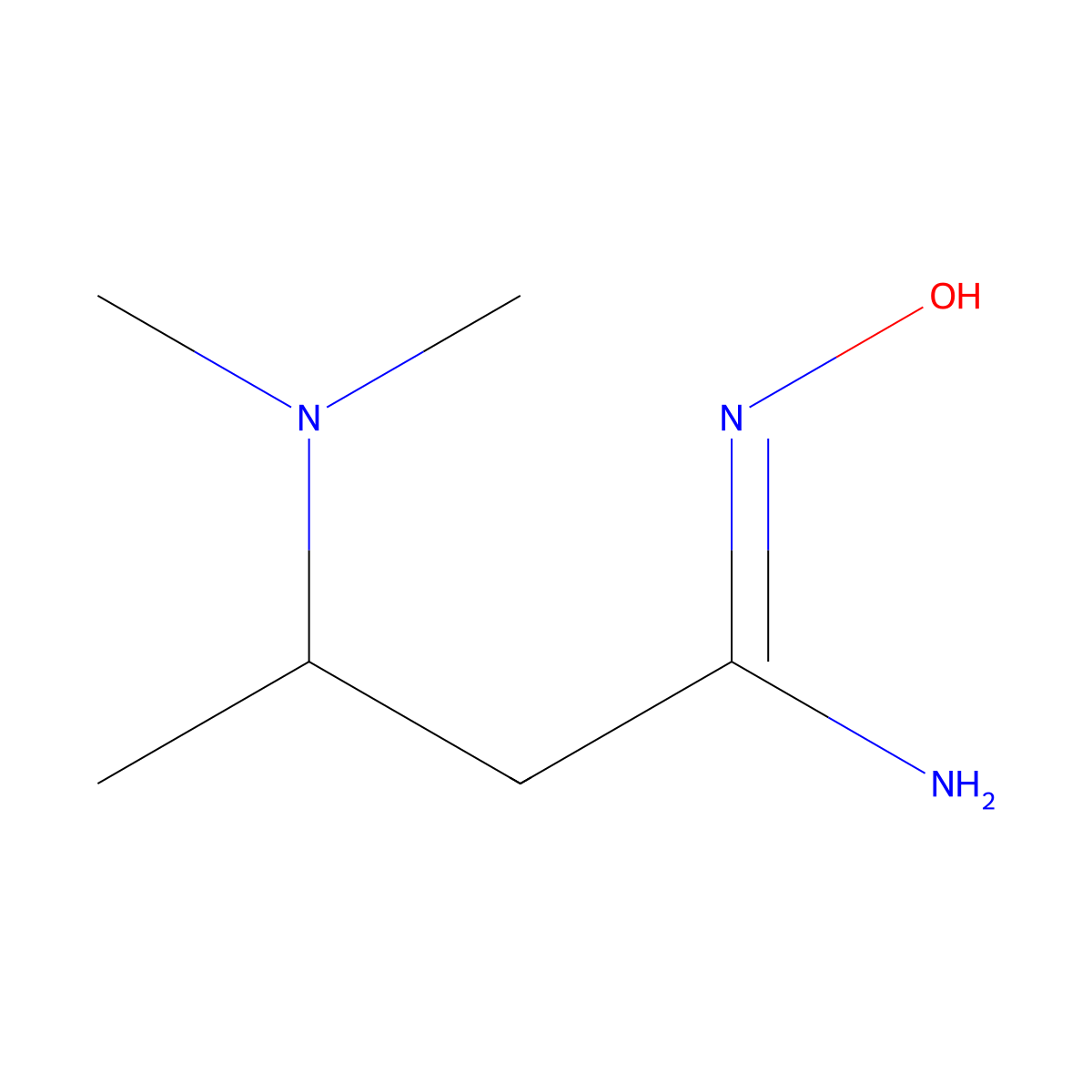 3-(dimethylamino)-N'-hydroxybutanimidamide molecular structure, CAS 1251422-09-9