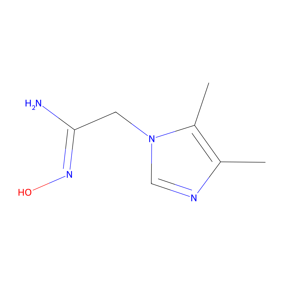 2-(4,5-dimethyl-1H-imidazol-1-yl)-N'-hydroxyethanimidamide molecular structure, CAS 1251424-11-9
