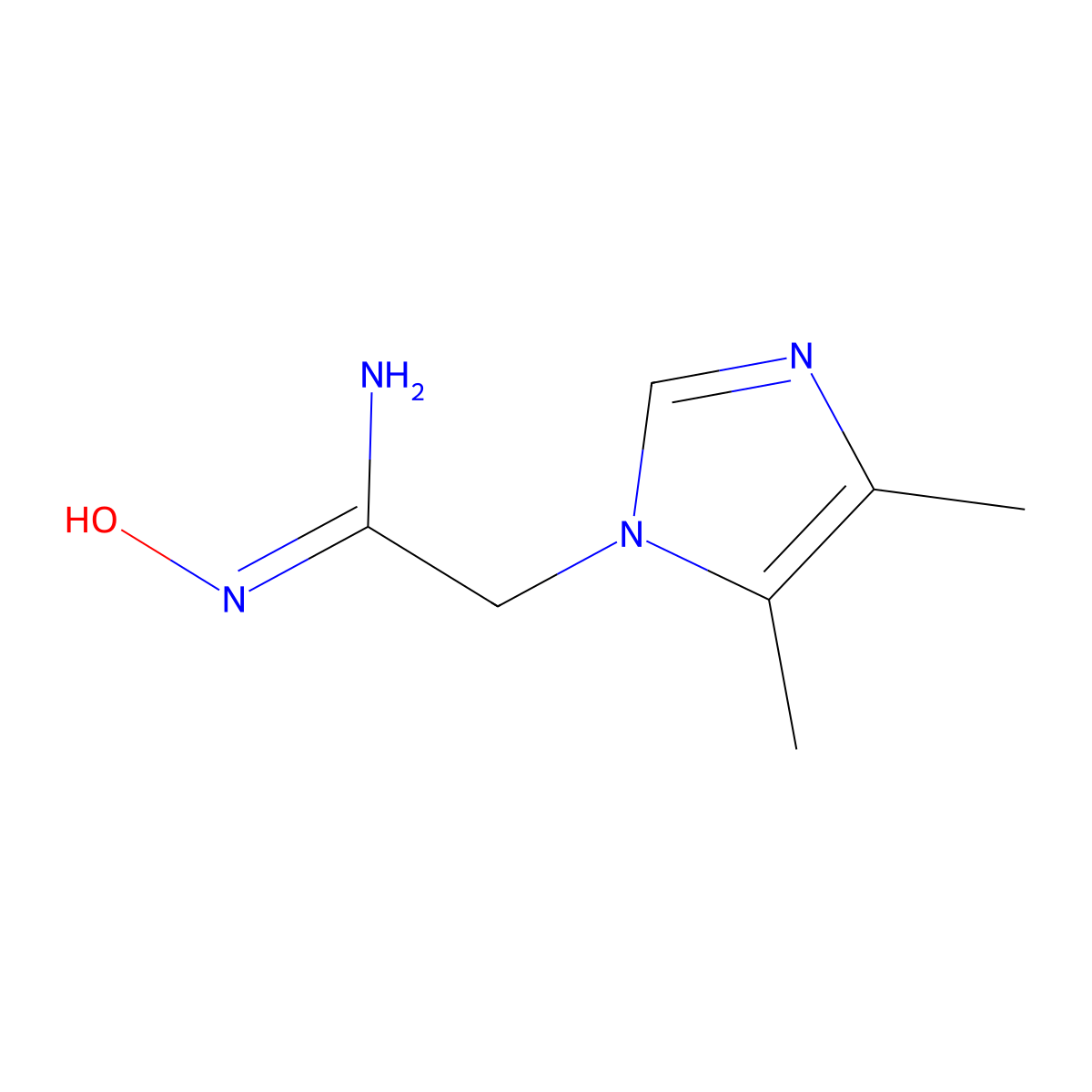 2-(4,5-dimethyl-1H-imidazol-1-yl)-N'-hydroxyethanimidamide molecular structure, CAS 1251424-11-9