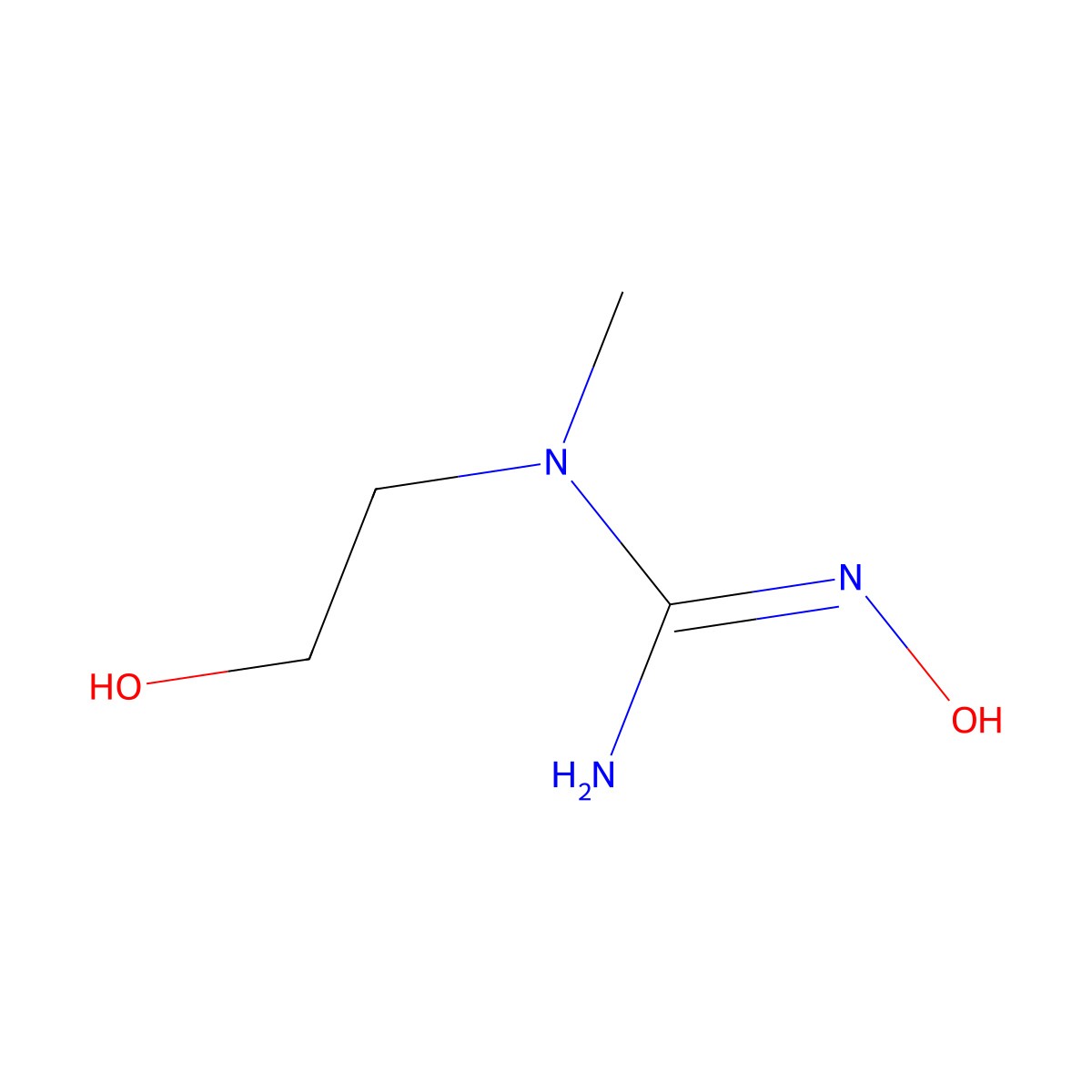n-Hydroxy-n'-(2-hydroxyethyl)-n'-methylguanidine molecular structure, CAS 1251425-36-1