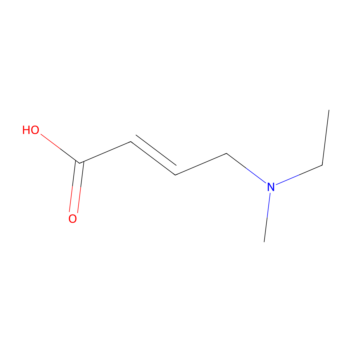 4-[Ethyl(methyl)amino]but-2-enoic acid molecular structure, CAS 1251425-85-0