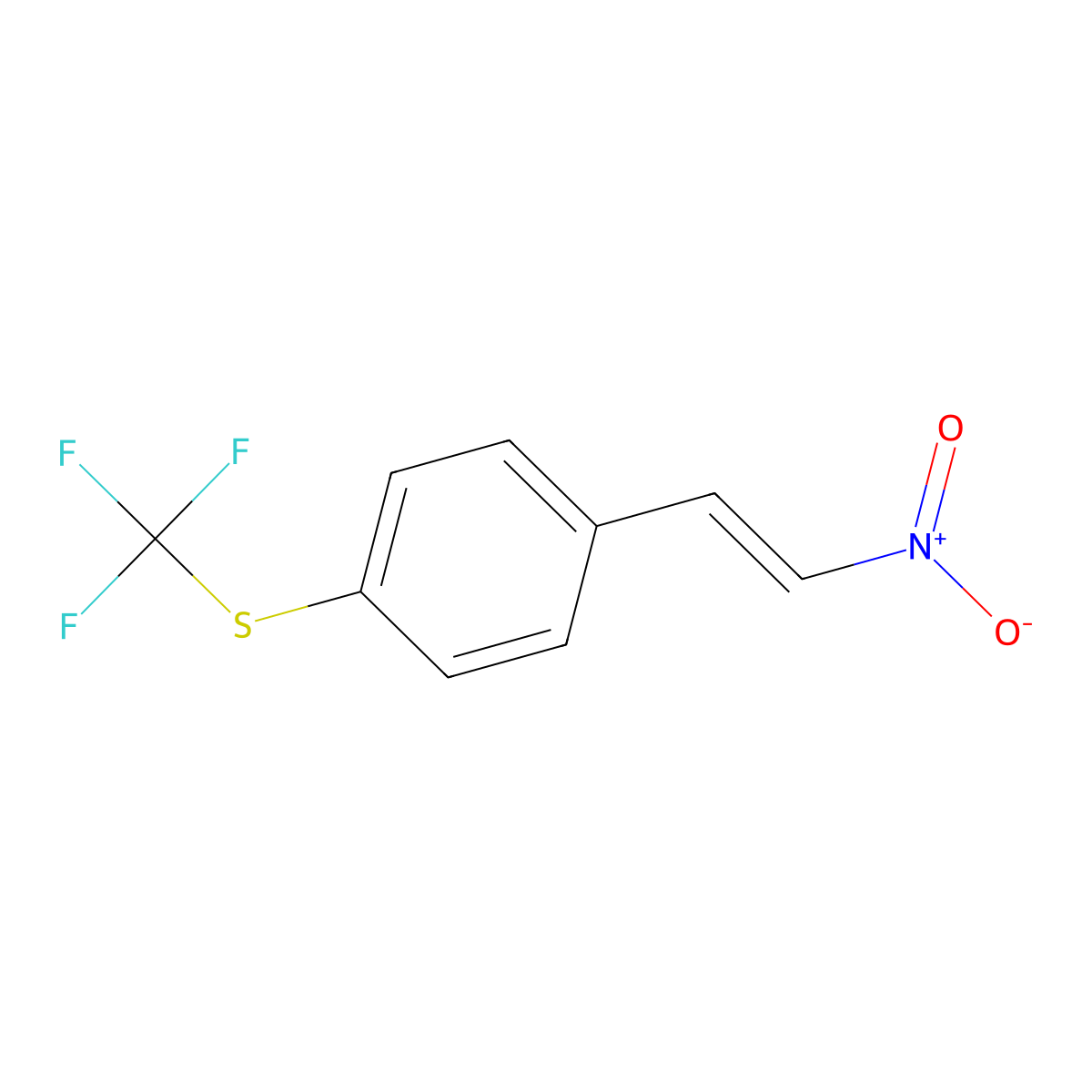 1-(2-Nitroethenyl)-4-[(trifluoromethyl)sulfanyl]benzene molecular structure, CAS 1251436-03-9