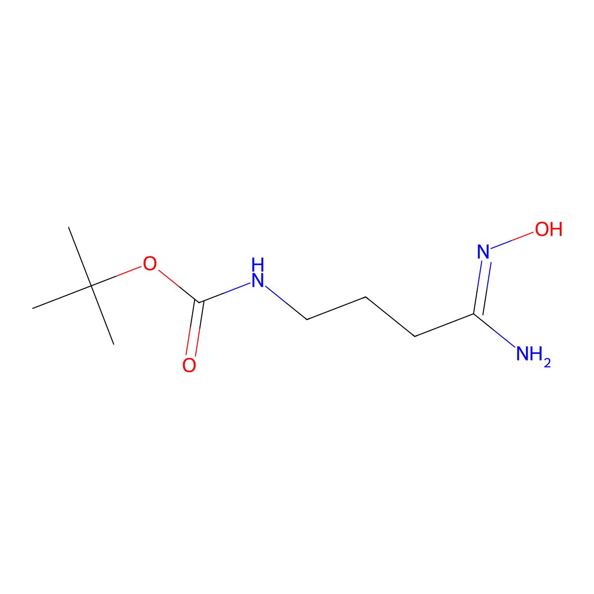 tert-butyl N-[3-(N'-hydroxycarbamimidoyl)propyl]carbamate molecular structure, CAS 1251441-57-2