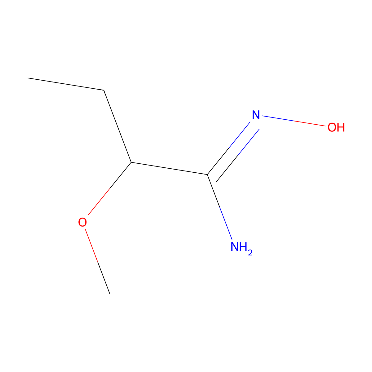 N'-hydroxy-2-methoxybutanimidamide molecular structure, CAS 1251454-28-0