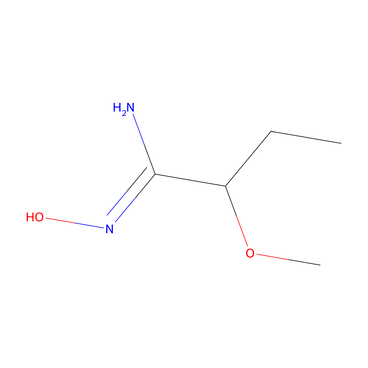 N'-hydroxy-2-methoxybutanimidamide molecular structure, CAS 1251454-28-0