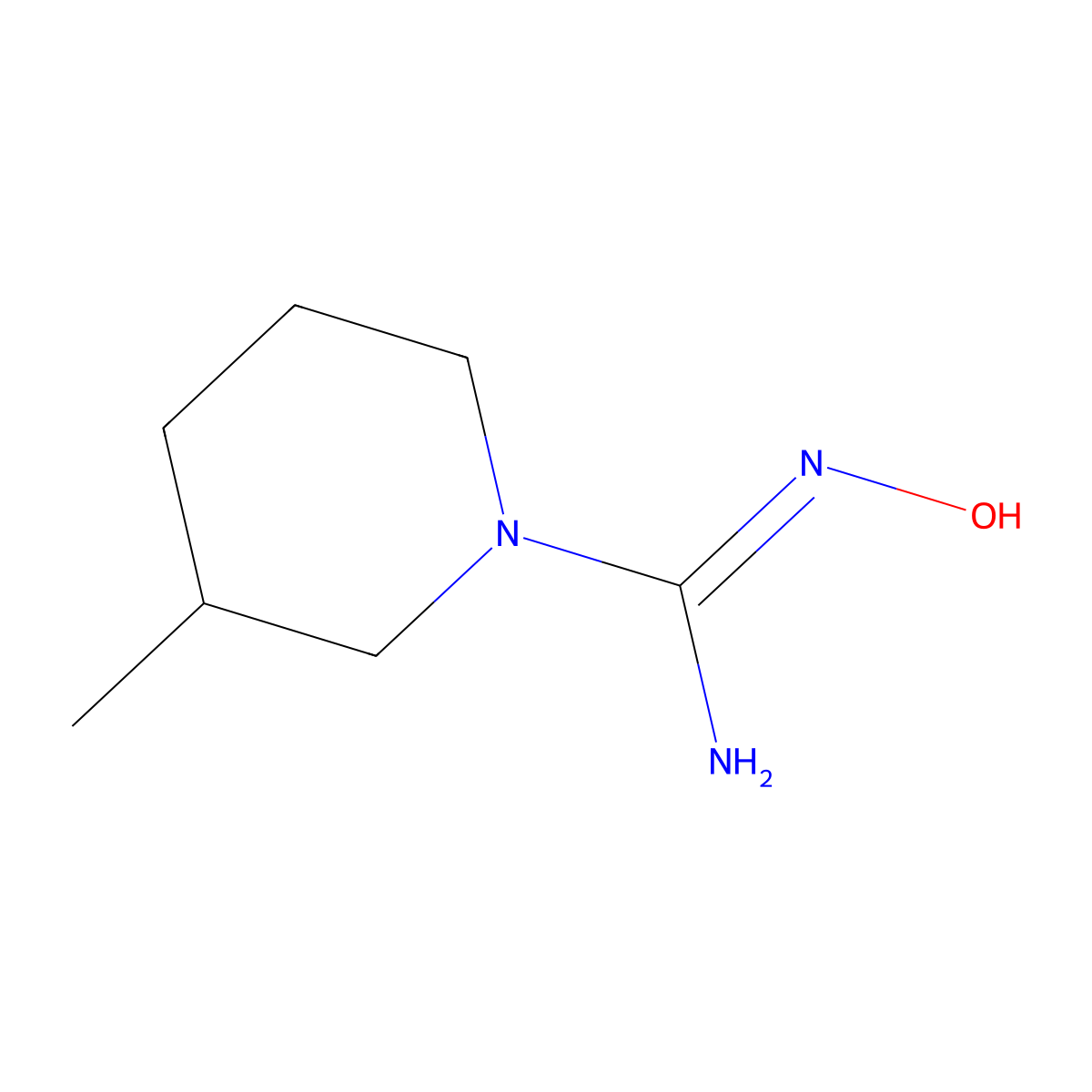N-hydroxy-3-methylpiperidine-1-carboximidamide molecular structure, CAS 1251454-68-8