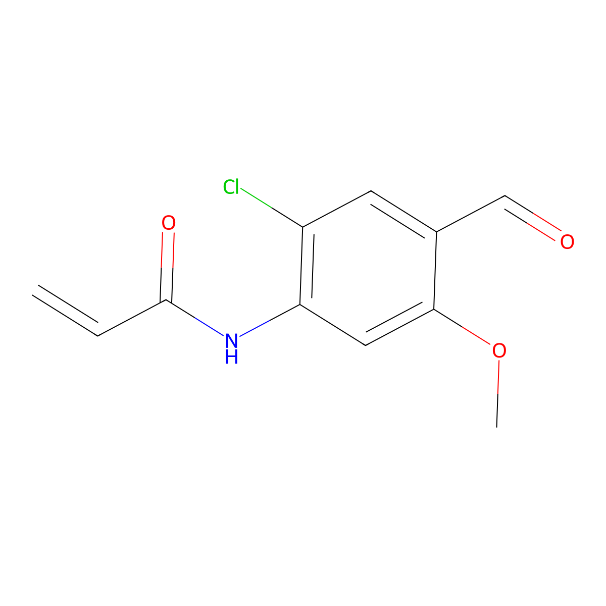 N-(2-Chloro-4-formyl-5-methoxyphenyl)acrylamide molecular structure, CAS 1251456-87-7