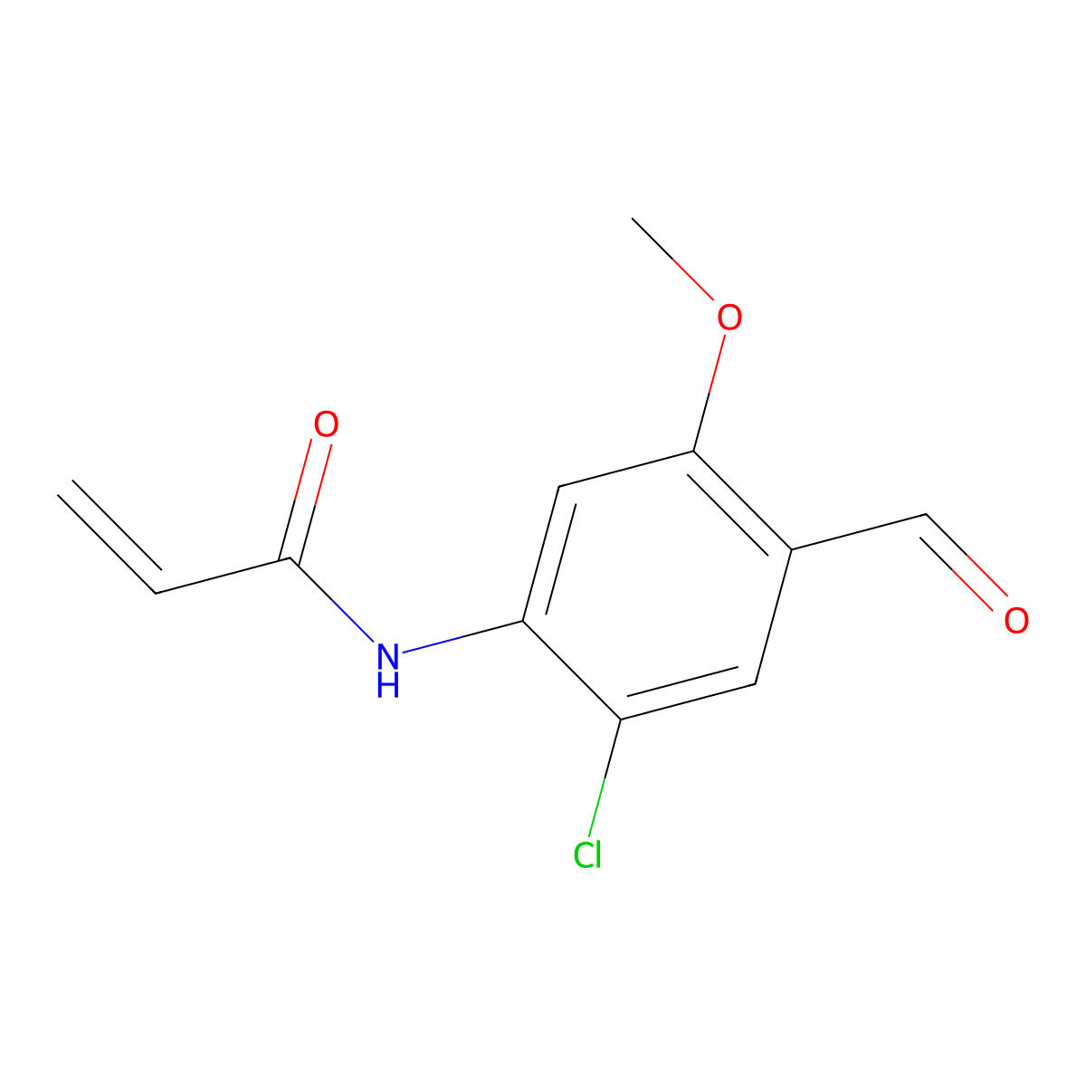 N-(2-Chloro-4-formyl-5-methoxyphenyl)acrylamide molecular structure, CAS 1251456-87-7