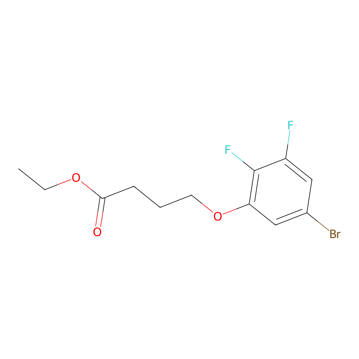 Ethyl 4-(5-bromo-2,3-difluorophenoxy)butanoate molecular structure, CAS 1251459-19-4