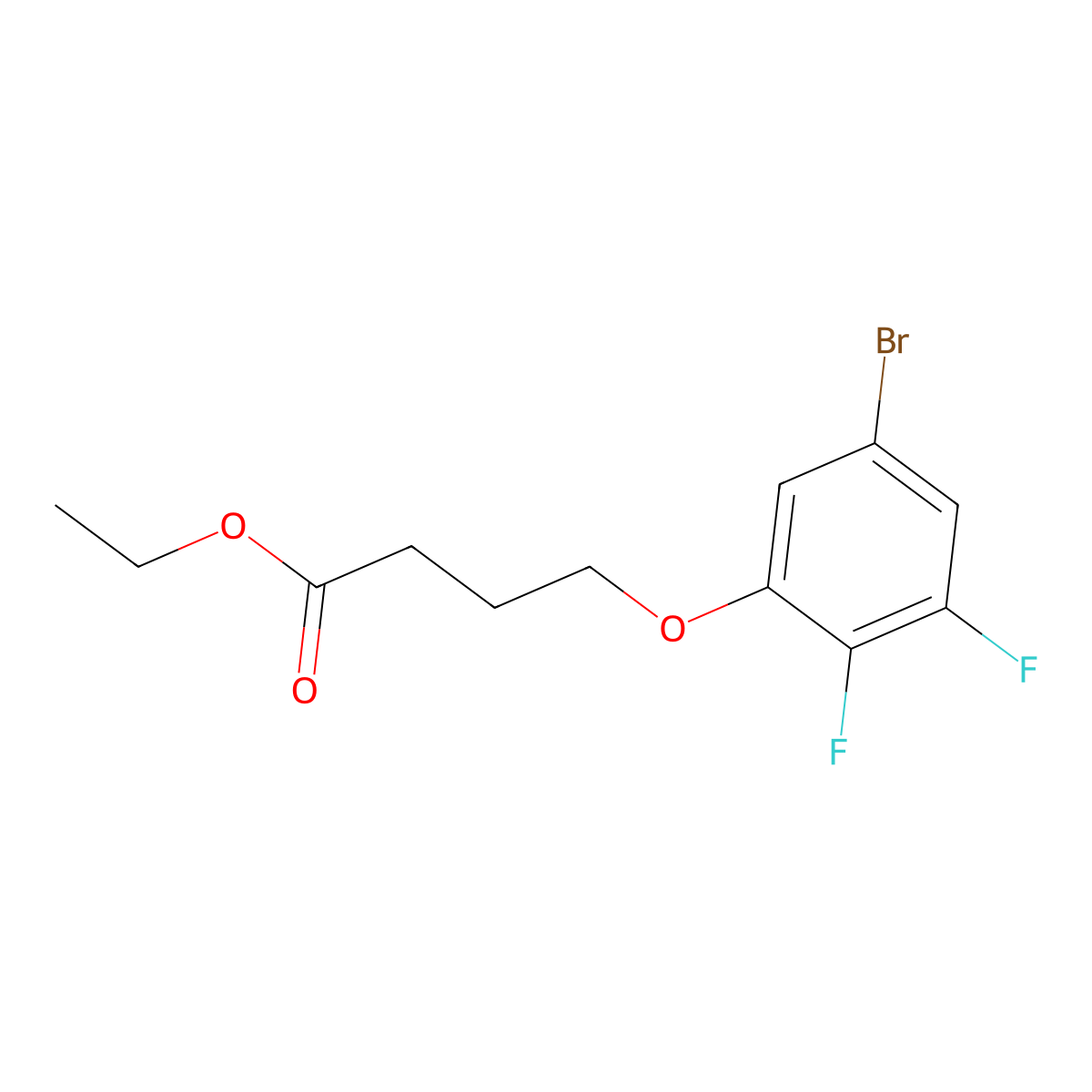 Ethyl 4-(5-bromo-2,3-difluorophenoxy)butanoate molecular structure, CAS 1251459-19-4