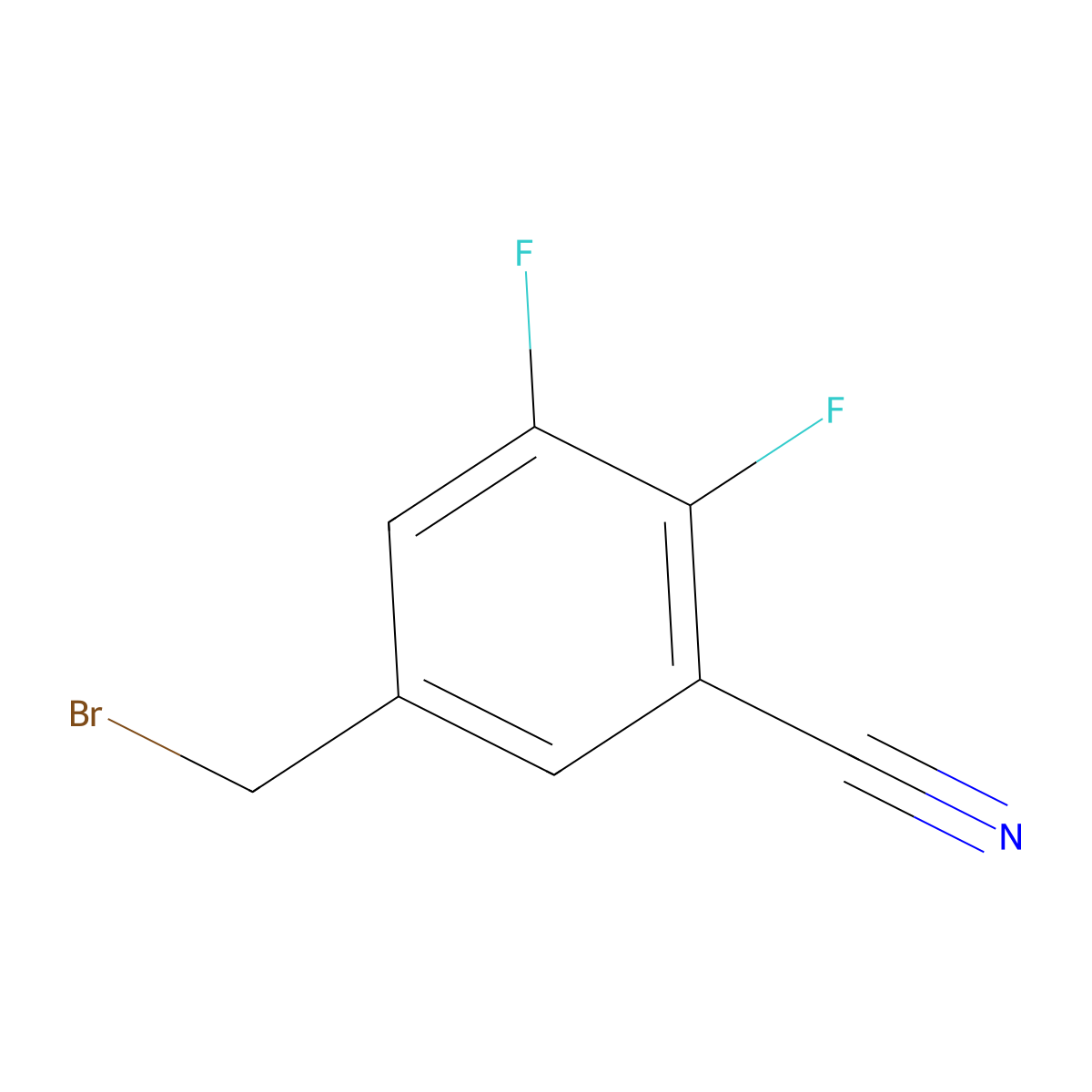 5-(bromomethyl)-2,3-difluoroBenzonitrile molecular structure, CAS 1251459-54-7