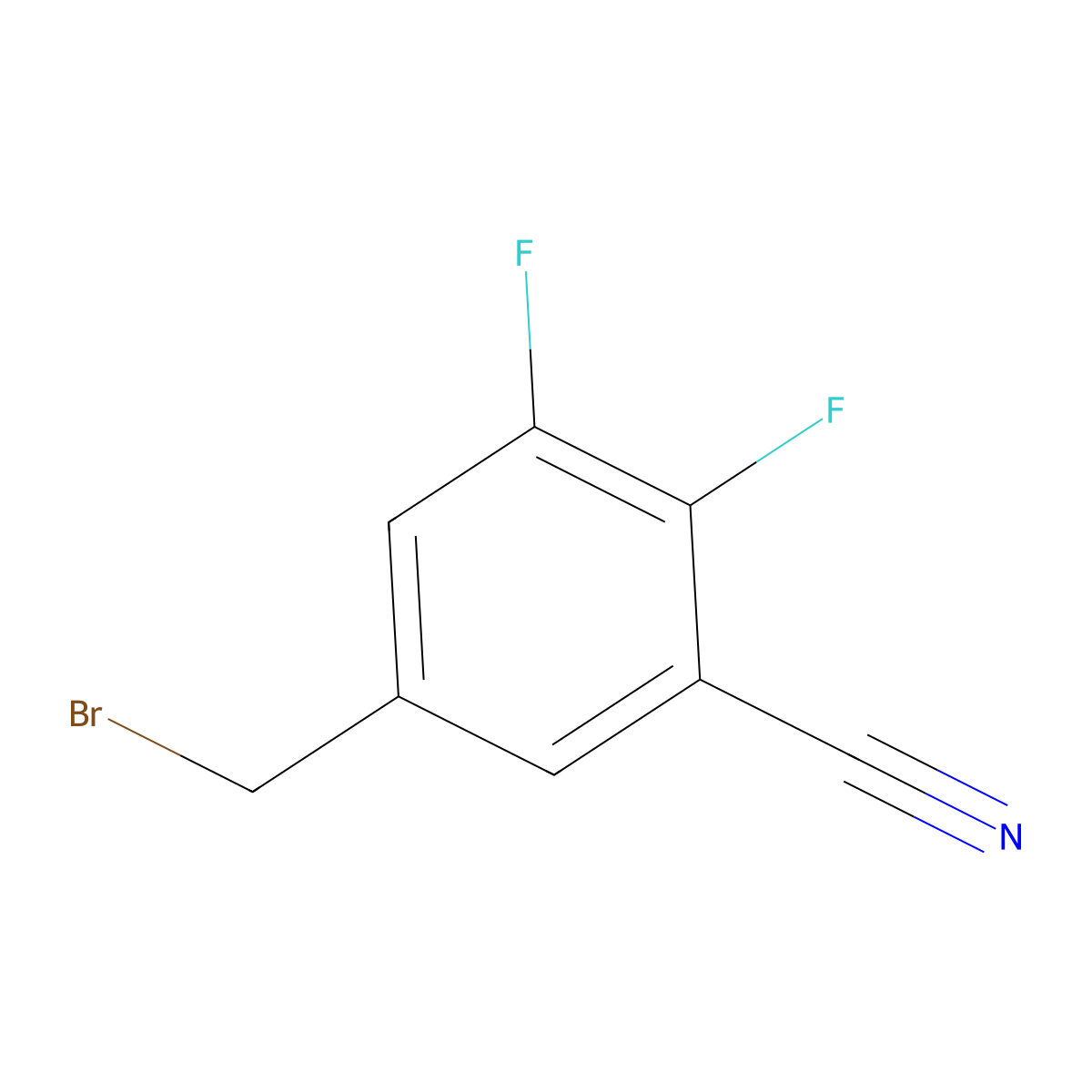 5-(bromomethyl)-2,3-difluoroBenzonitrile molecular structure, CAS 1251459-54-7