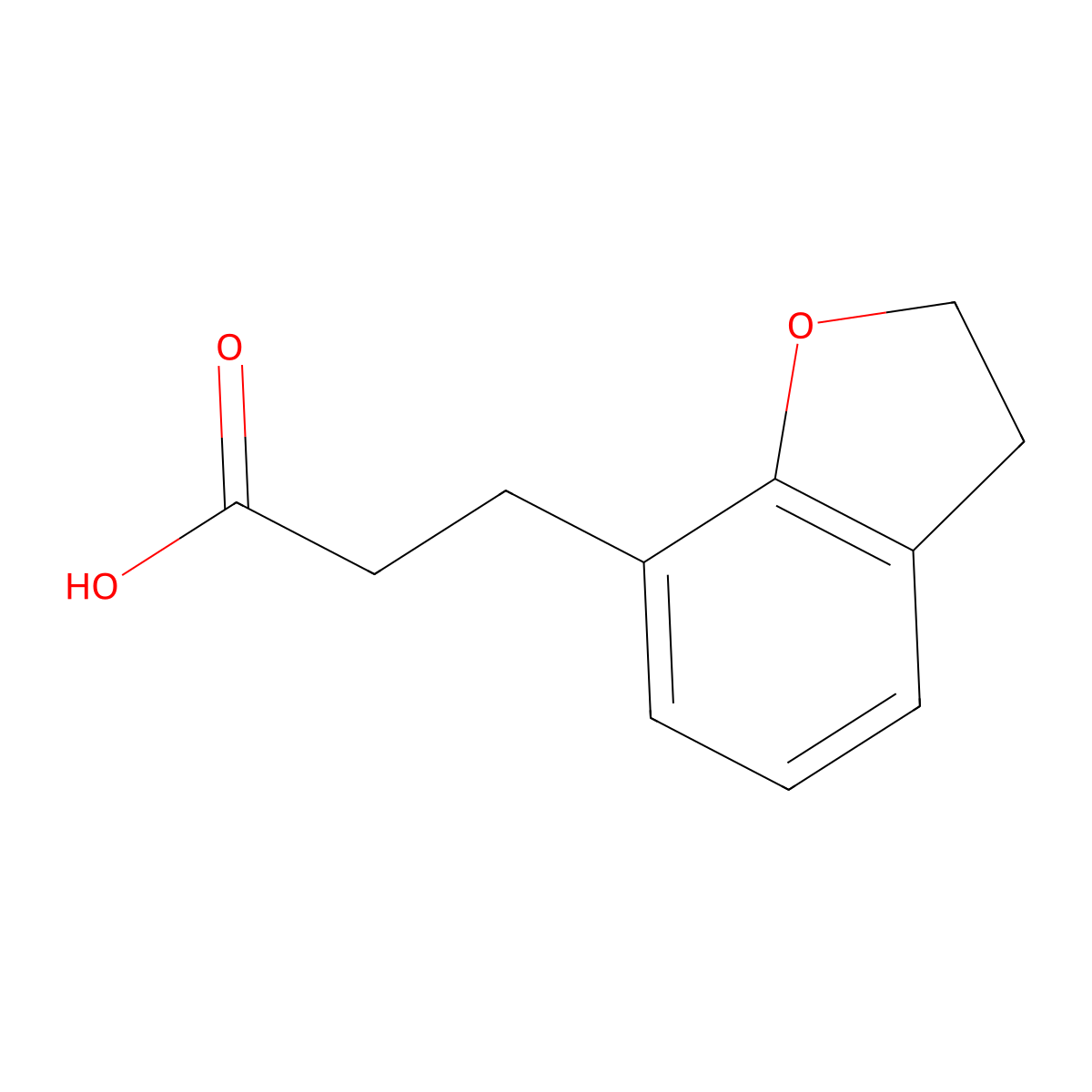 3-(2,3-Dihydro-1-benzofuran-7-yl)propanoic acid molecular structure, CAS 1251468-51-5