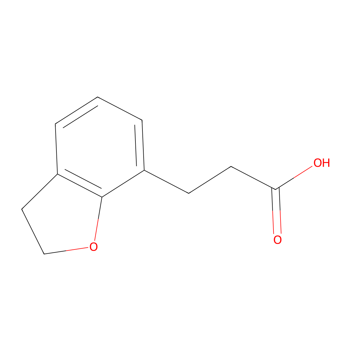 3-(2,3-Dihydro-1-benzofuran-7-yl)propanoic acid molecular structure, CAS 1251468-51-5