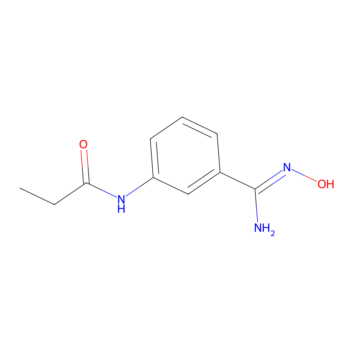 N-[3-[(Z)-Amino(hydroxyimino)methyl]phenyl]propanamide molecular structure, CAS 1251475-29-2