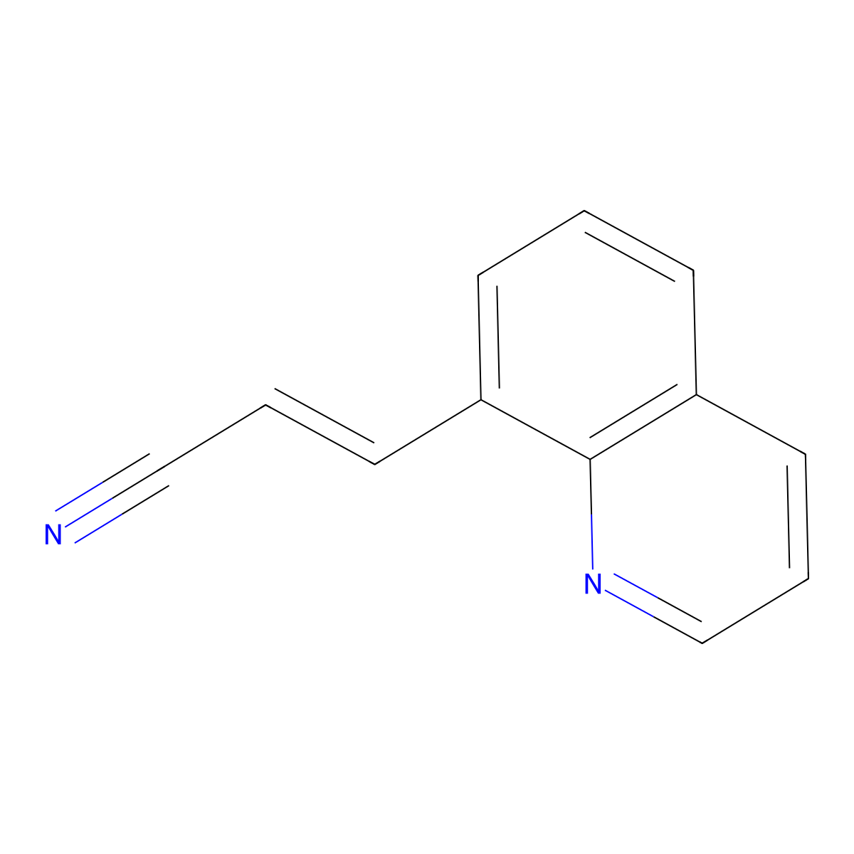 3-(Quinolin-8-yl)prop-2-enenitrile molecular structure, CAS 1251493-43-2
