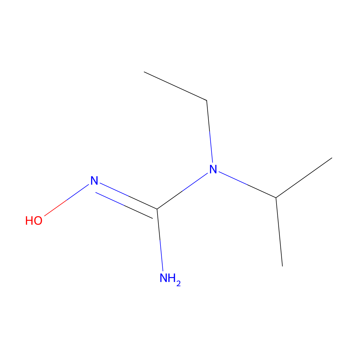 N'-ethyl-N-hydroxy-N'-(propan-2-yl)guanidine molecular structure, CAS 1251500-50-1