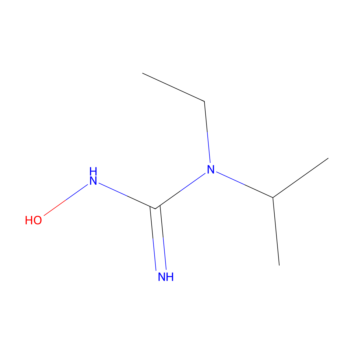 N'-ethyl-N-hydroxy-N'-(propan-2-yl)guanidine molecular structure, CAS 1251500-50-1