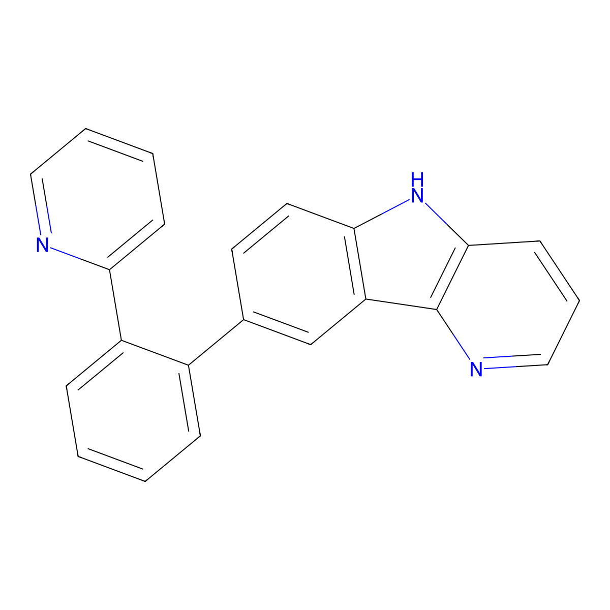 8-[2-(2-Pyridyl)phenyl]-5H-pyrido[3,2-b]indole molecular structure, CAS 1251503-35-1
