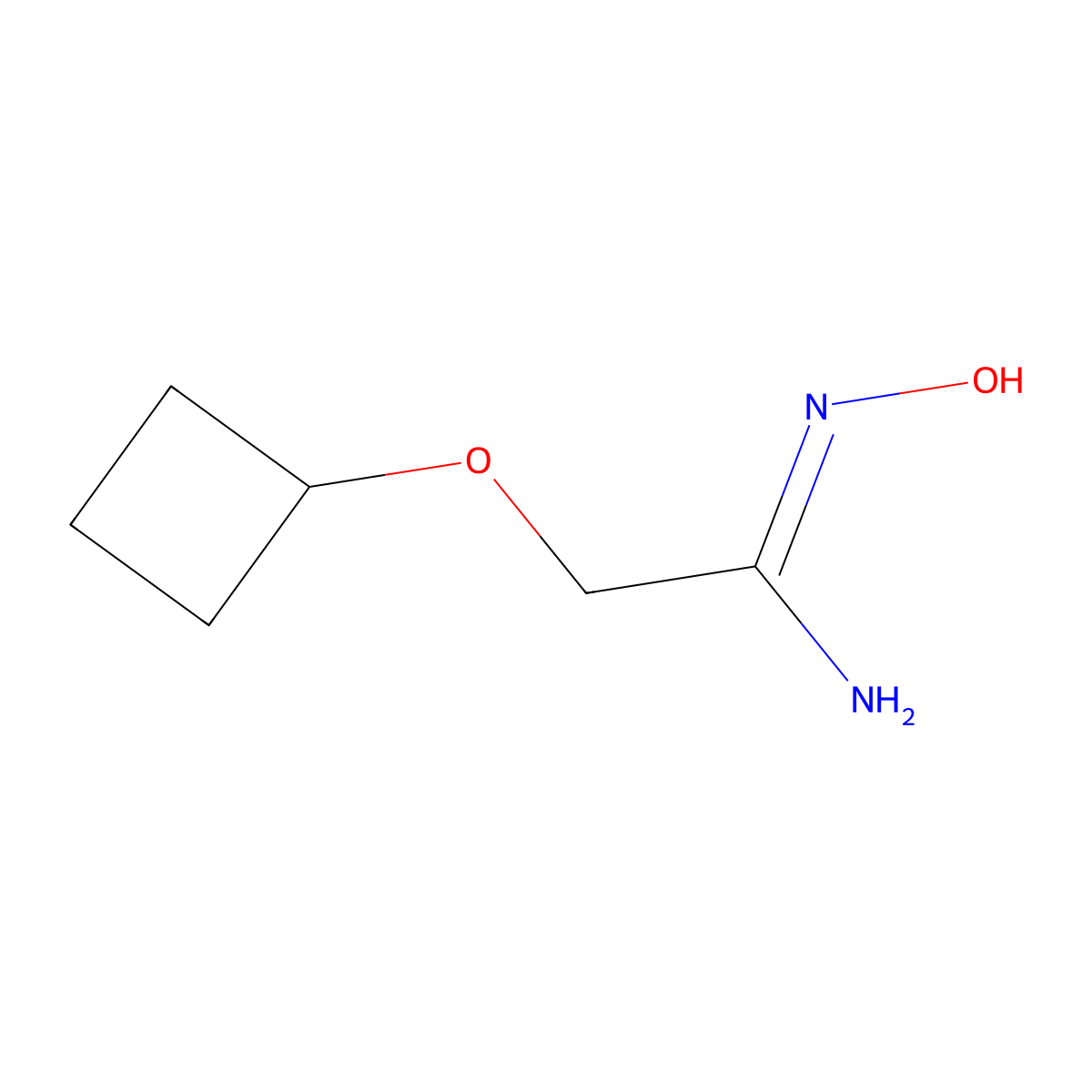 2-cyclobutoxy-N'-hydroxyethanimidamide molecular structure, CAS 1251503-45-3