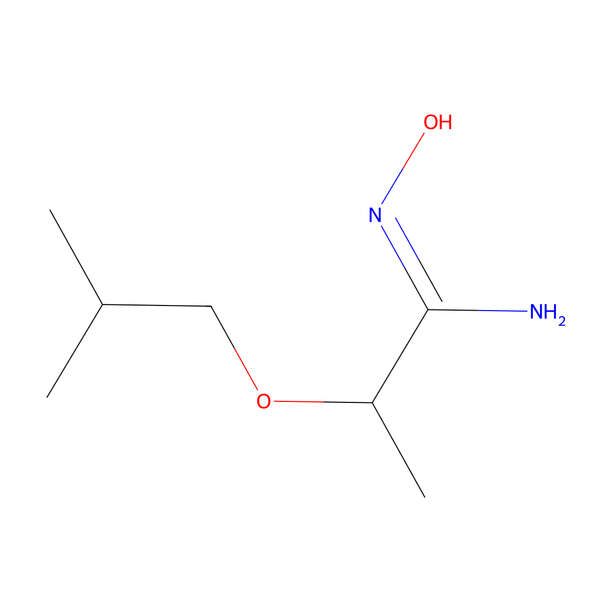N'-hydroxy-2-(2-methylpropoxy)propanimidamide molecular structure, CAS 1251506-04-3