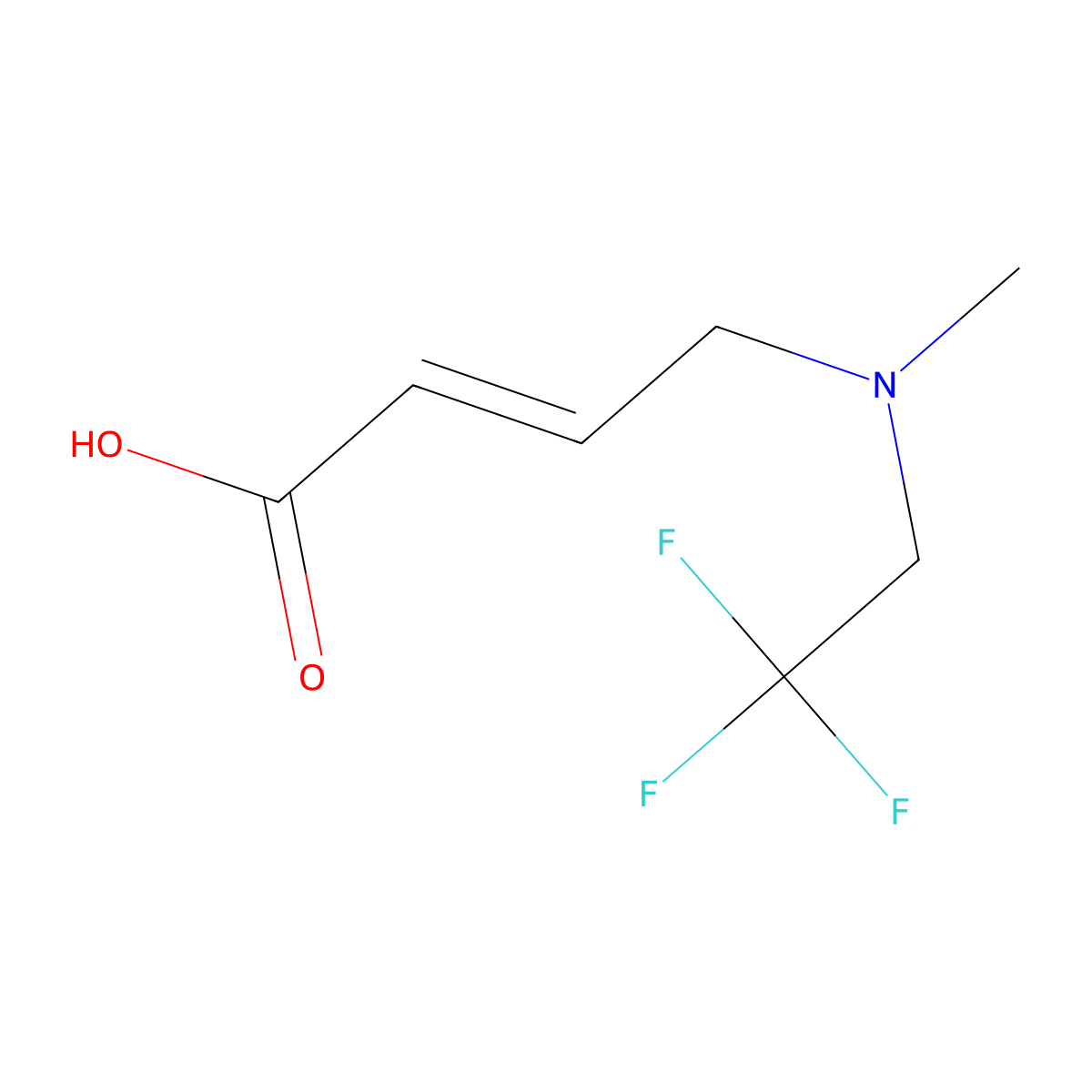(2E)-4-[methyl(2,2,2-trifluoroethyl)amino]but-2-enoic acid molecular structure, CAS 1251509-16-6