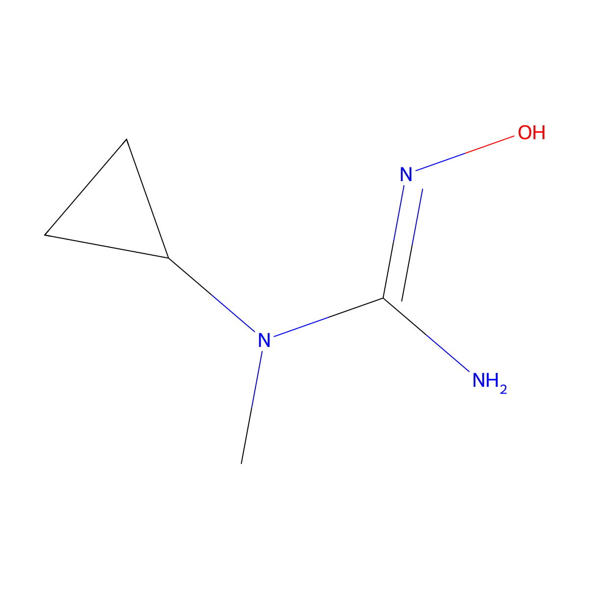 1-Cyclopropyl-2-hydroxy-1-methylguanidine molecular structure, CAS 1251511-23-5