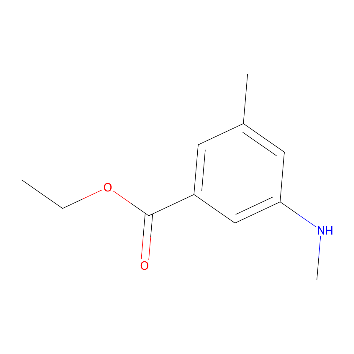 Ethyl 3-methyl-5-(methylamino)benzoate molecular structure, CAS 1251529-81-3