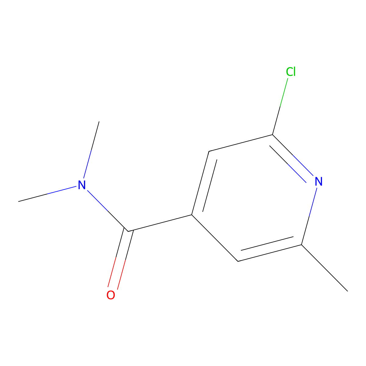2-Chloro-6,N,N-trimethyl-isonicotinamide molecular structure, CAS 1251530-05-8