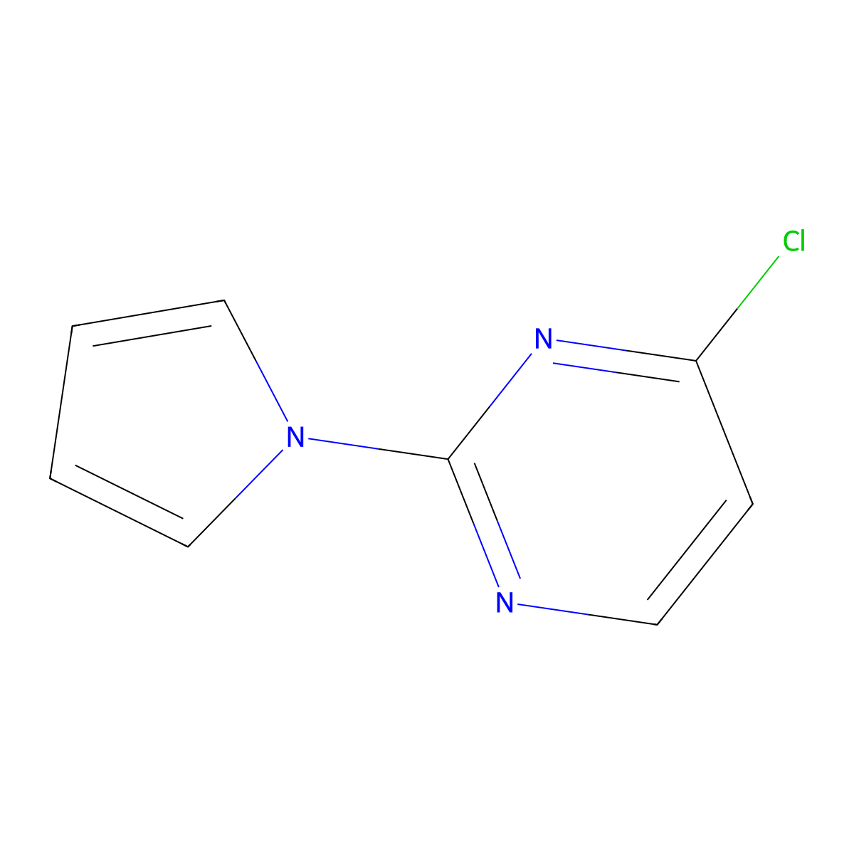 4-chloro-2-(1H-pyrrol-1-yl)Pyrimidine molecular structure, CAS 1251534-08-3