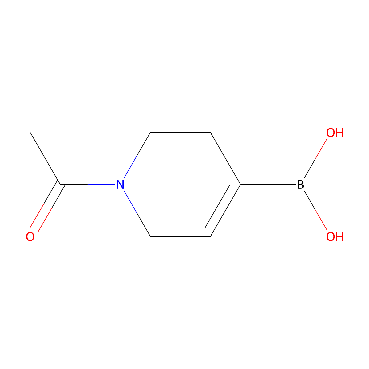 (1-Acetyl-1,2,3,6-tetrahydropyridin-4-yl)boronic acid molecular structure, CAS 1251537-34-4