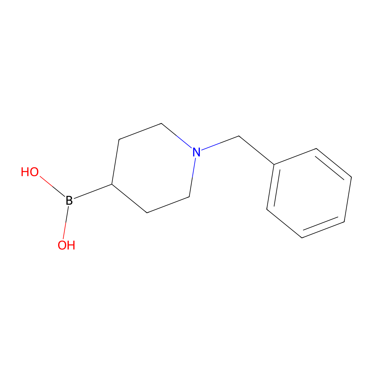 (1-Benzylpiperidin-4-yl)boronic acid molecular structure, CAS 1251537-48-0